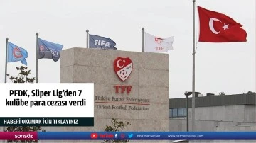 PFDK, Süper Lig'den 7 kulübe para cezası verdi