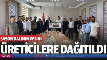 Sason balının geliri üreticilere dağıtıldı