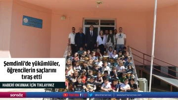 Şemdinli'de yükümlüler, öğrencilerin saçlarını tıraş etti