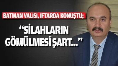 “Silahların gömülmesi şart...”