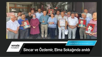 Sincar ve Özdemir, Elma Sokağında anıldı