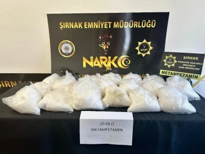 Şırnak'ta 20 kilogram sentetik uyuşturucu ele geçirildi