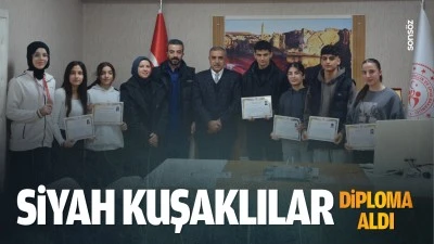 Siyah kuşaklılar, diploma aldı