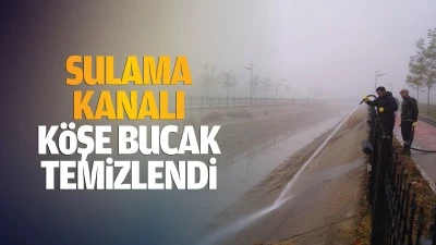 Sulama kanalı köşe bucak temizlendi