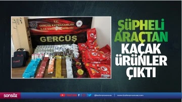 Şüpheli araçtan kaçak ürünler çıktı