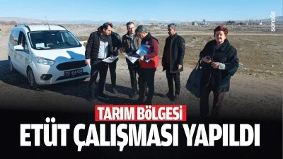 Tarım bölgesi etüt çalışması yapıldı