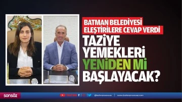 Taziye yemekleri yeniden mi başlayacak?