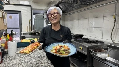 Tekirdağ'da restoran açan Güney Koreli aşçı, ülkesinin lezzetlerini tanıtıyor