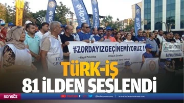 Türk-İş, 81 ilden seslendi