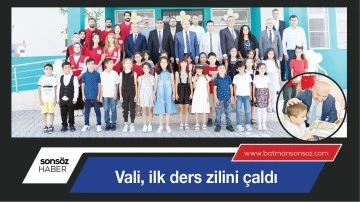 Vali, ilk ders zilini çaldı