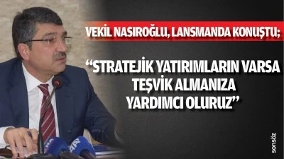 Vekil Nasıroğlu, lansmanda konuştu