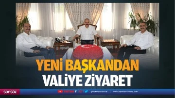 Yeni başkandan valiye ziyaret…