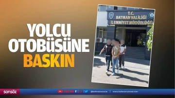 Yolcu otobüsüne baskın