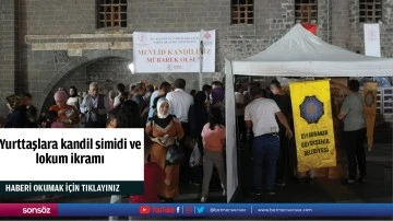 Yurttaşlara kandil simidi ve lokum ikramı