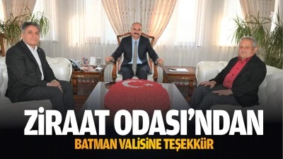 Ziraat Odası’ndan Batman Valisine teşekkür