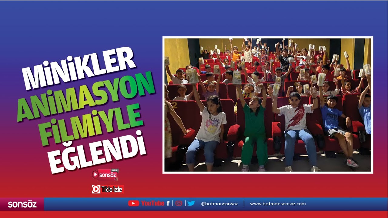 Minikler animasyon filmiyle eğlendi