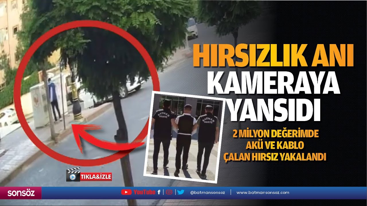 Hırsızlık anı kameraya yansıdı