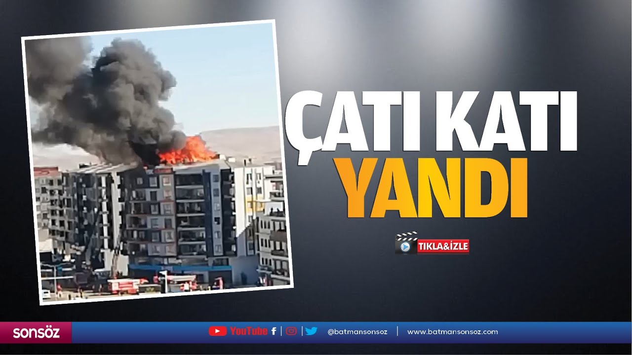 Çatı katı yandı, Bina sakinleri korku dolu anlar yaşadı