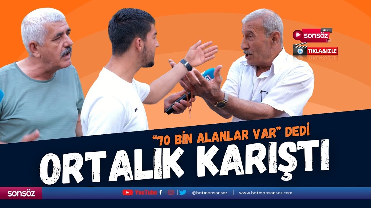 “70 bin alanlar var” dedi ortalık karıştı