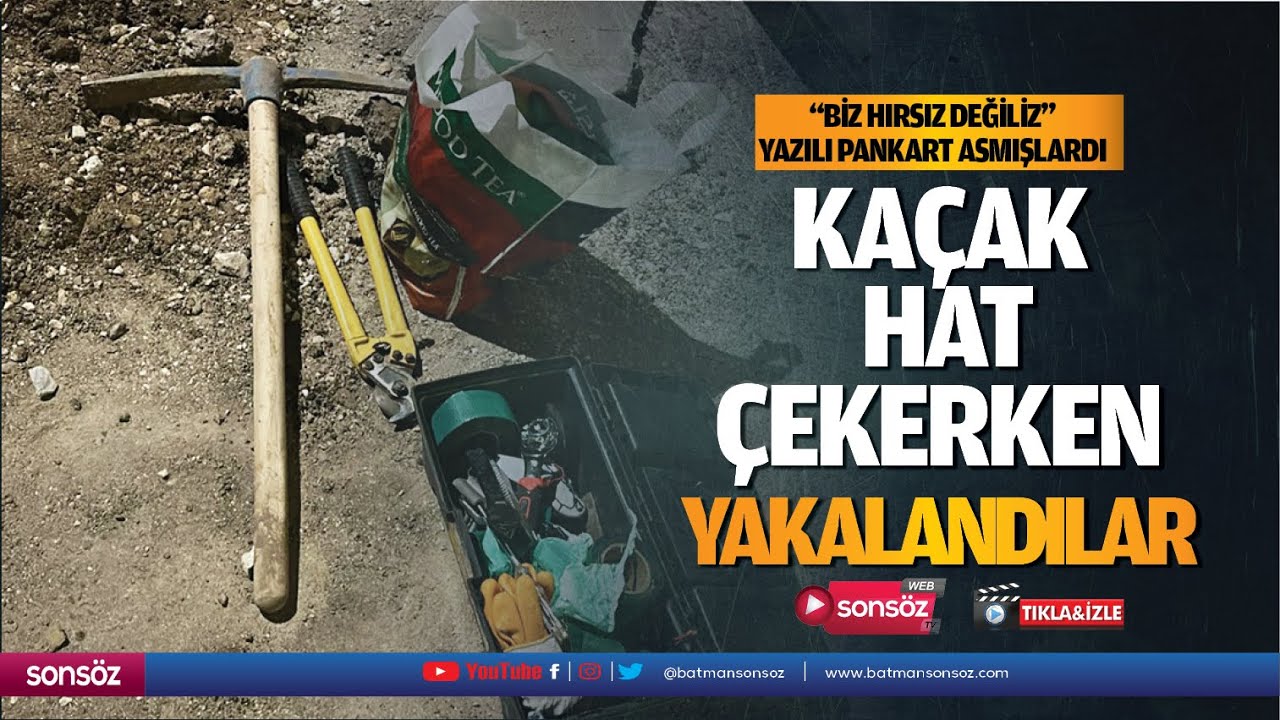 Kaçak hat çekerken yakalandılar