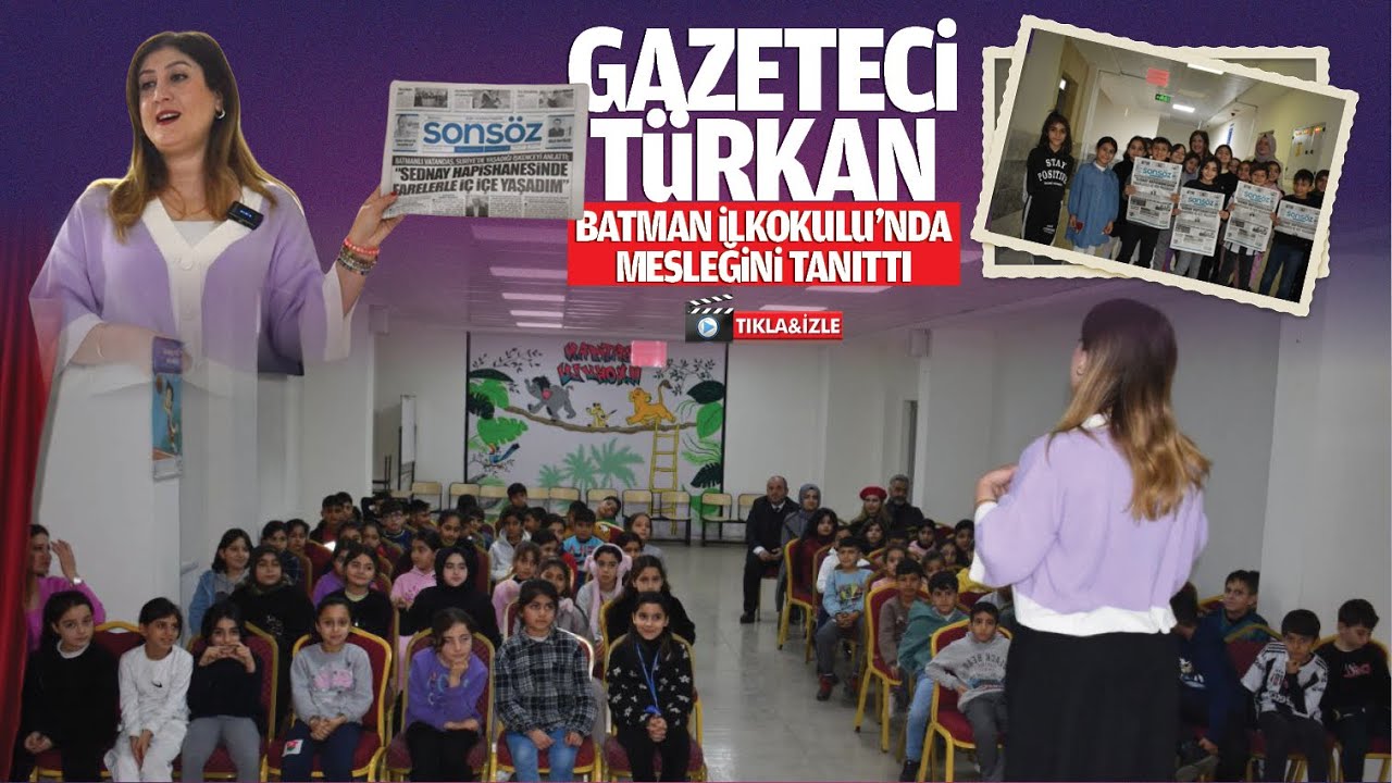 Gazeteci Türkan, Batman İlkokulu’nda mesleğini tanıttı