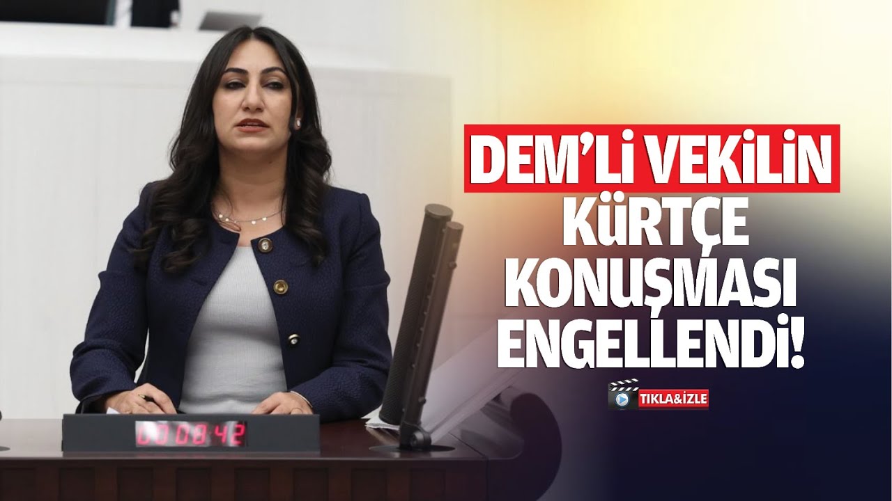 DEM’li vekilin Kürtçe konuşması engellendi!