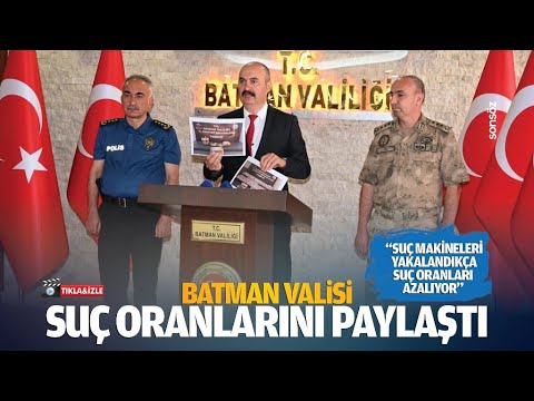 Batman Valisi, suç oranlarını paylaştı