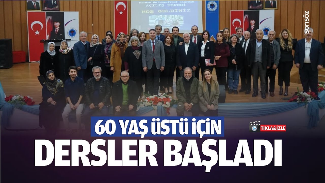 60 yaş üstü için dersler başladı